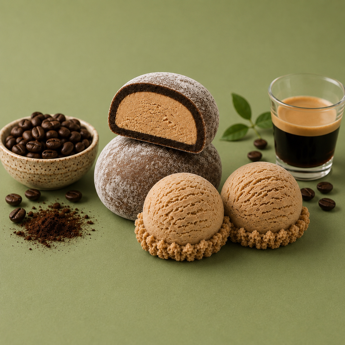 Espresso Ice Cream Mochi