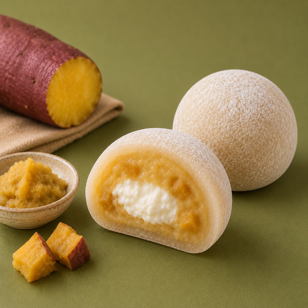 mochi à la patate douce