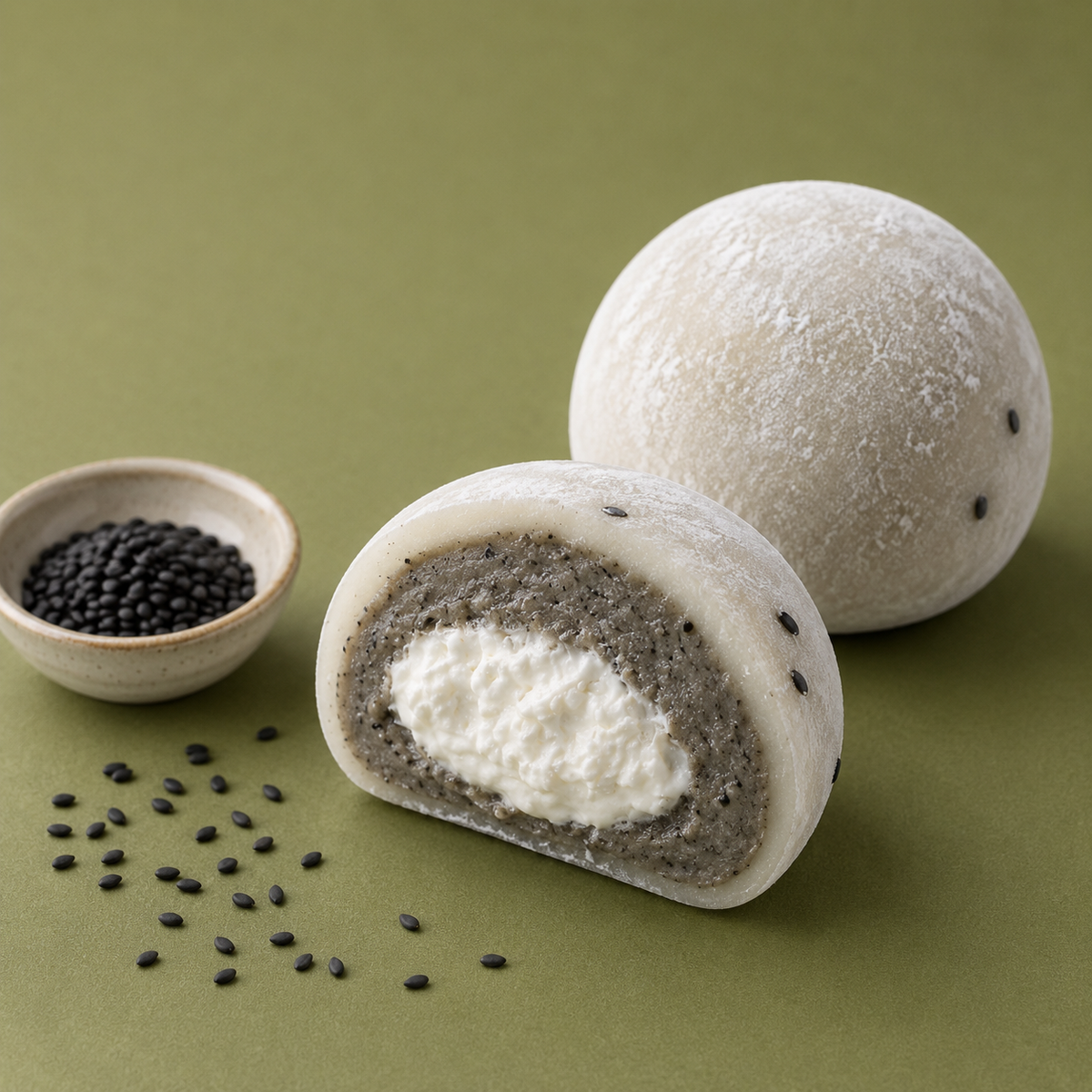 mochi au sésame noir