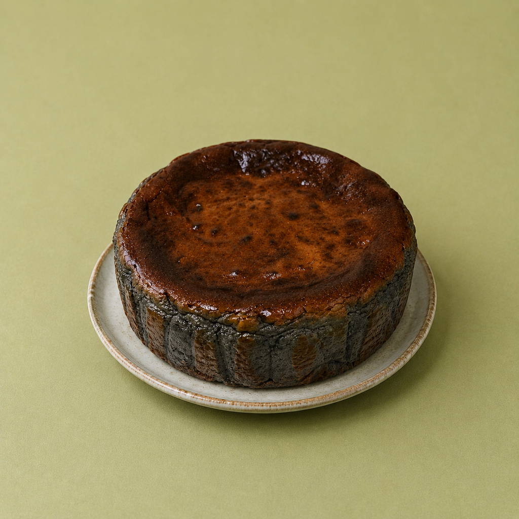 Black sesame basque cheesecake