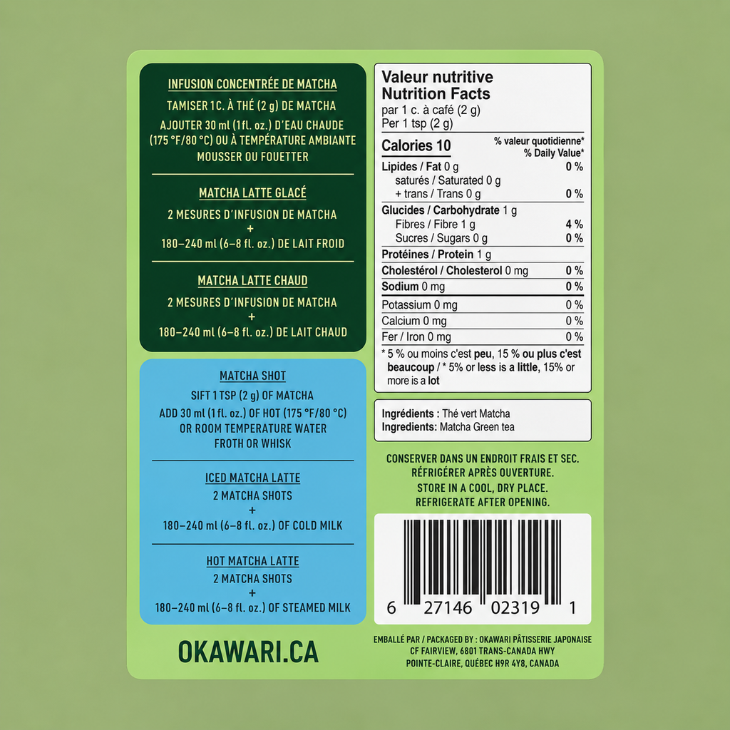 01 Matcha Qualité Culinaire - 100g