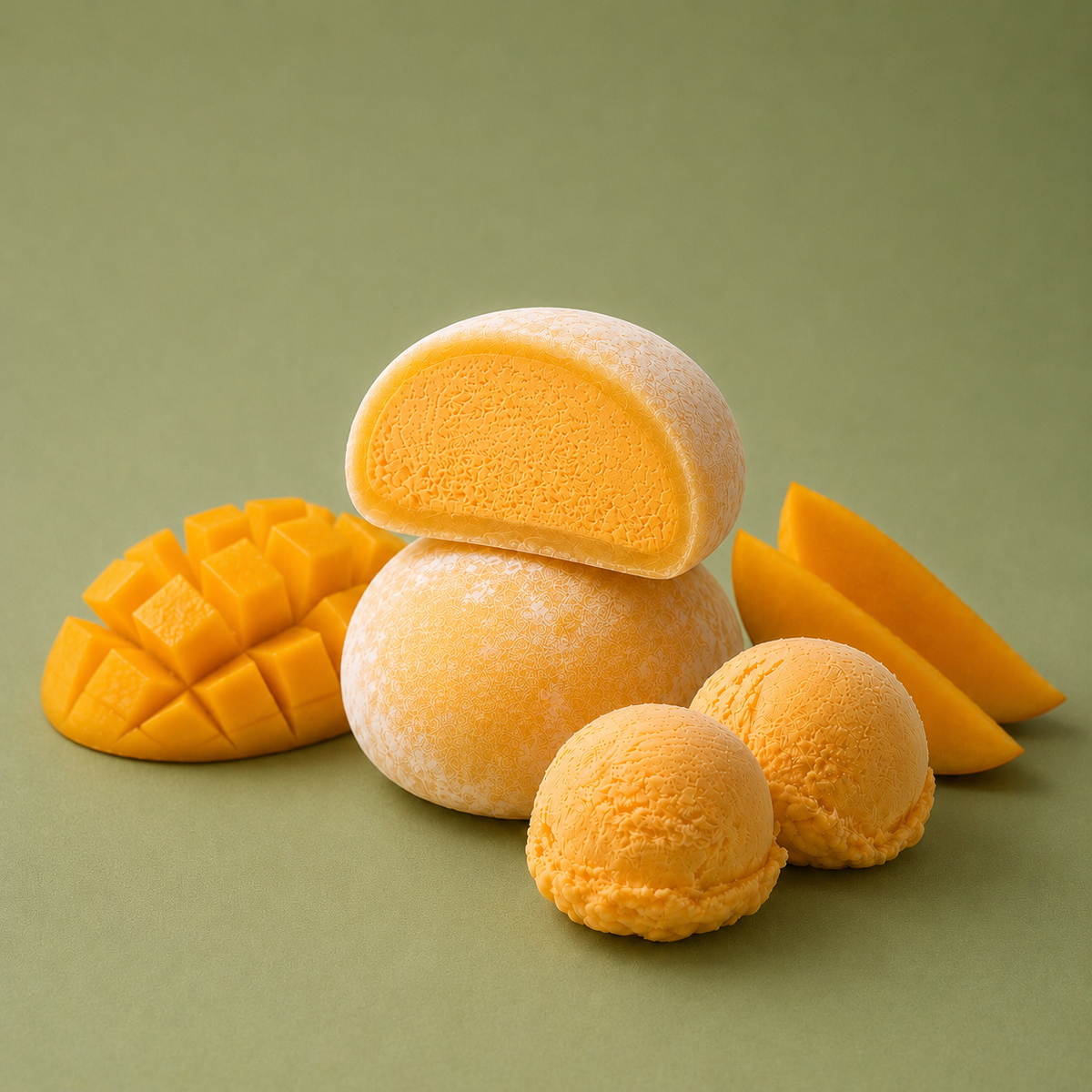 Mango Ice Cream Mochi
