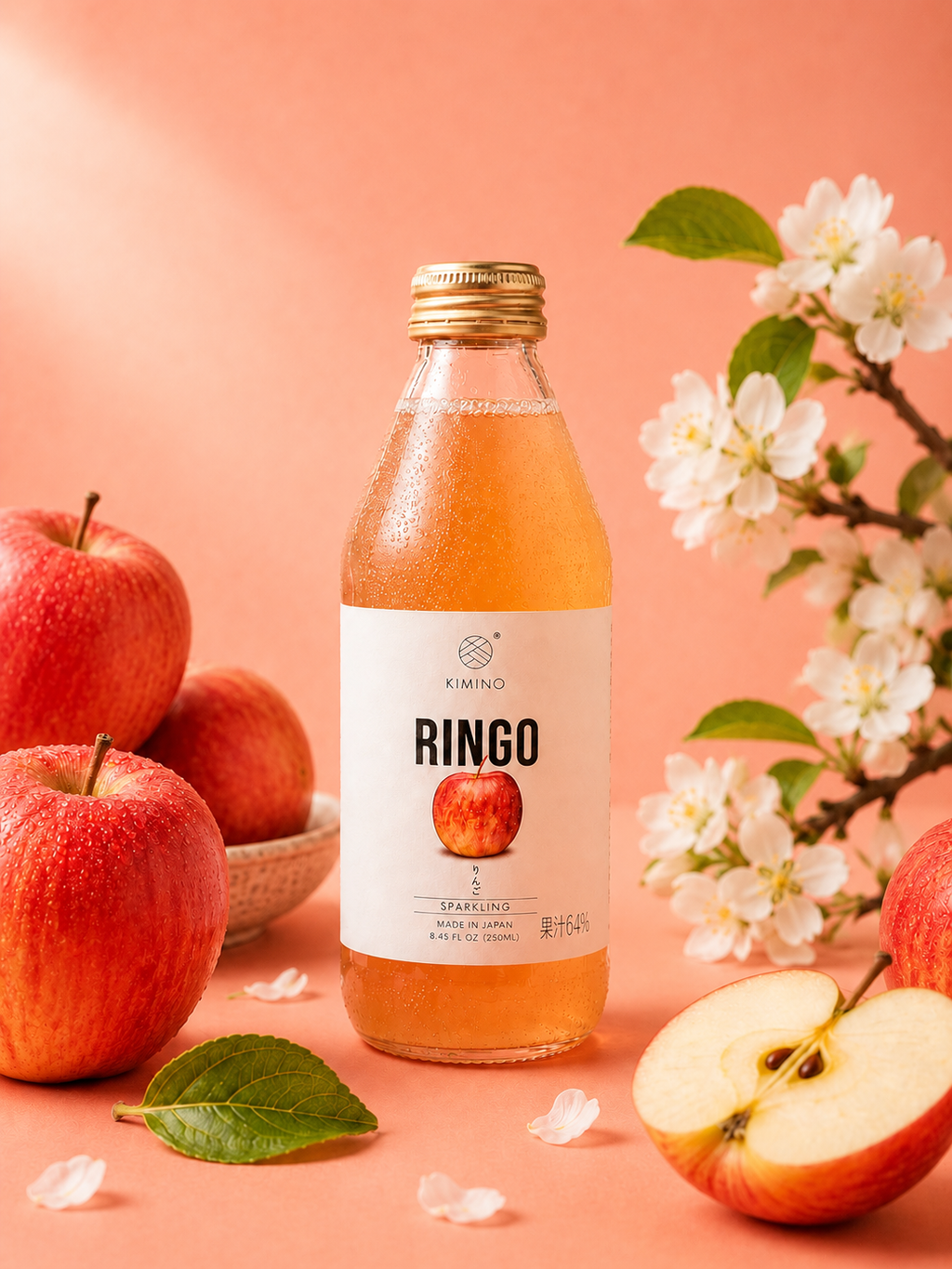 Ringo (Apple) Kimino Japanese sparkling Juice