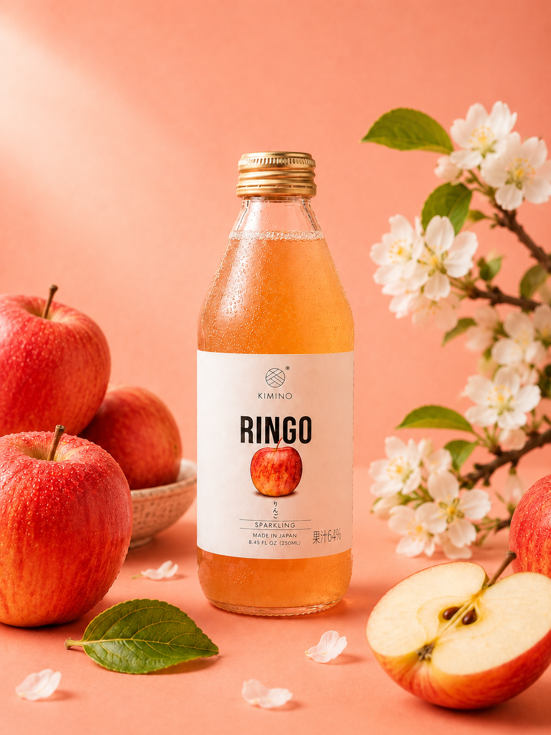 Ringo (Apple) Kimino Japanese sparkling Juice