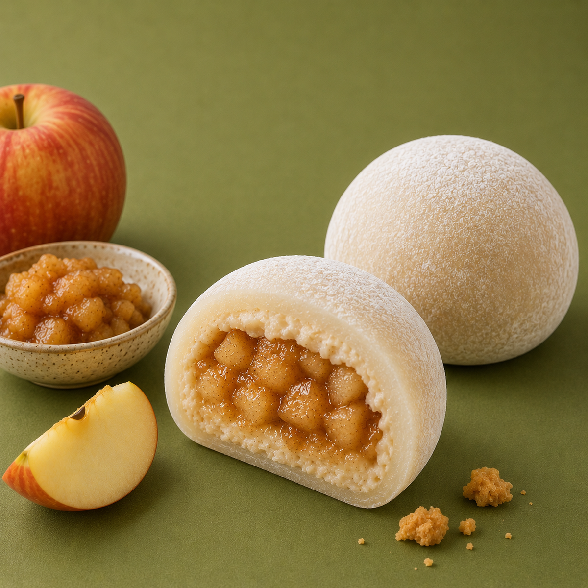 mochi à la tarte aux pommes